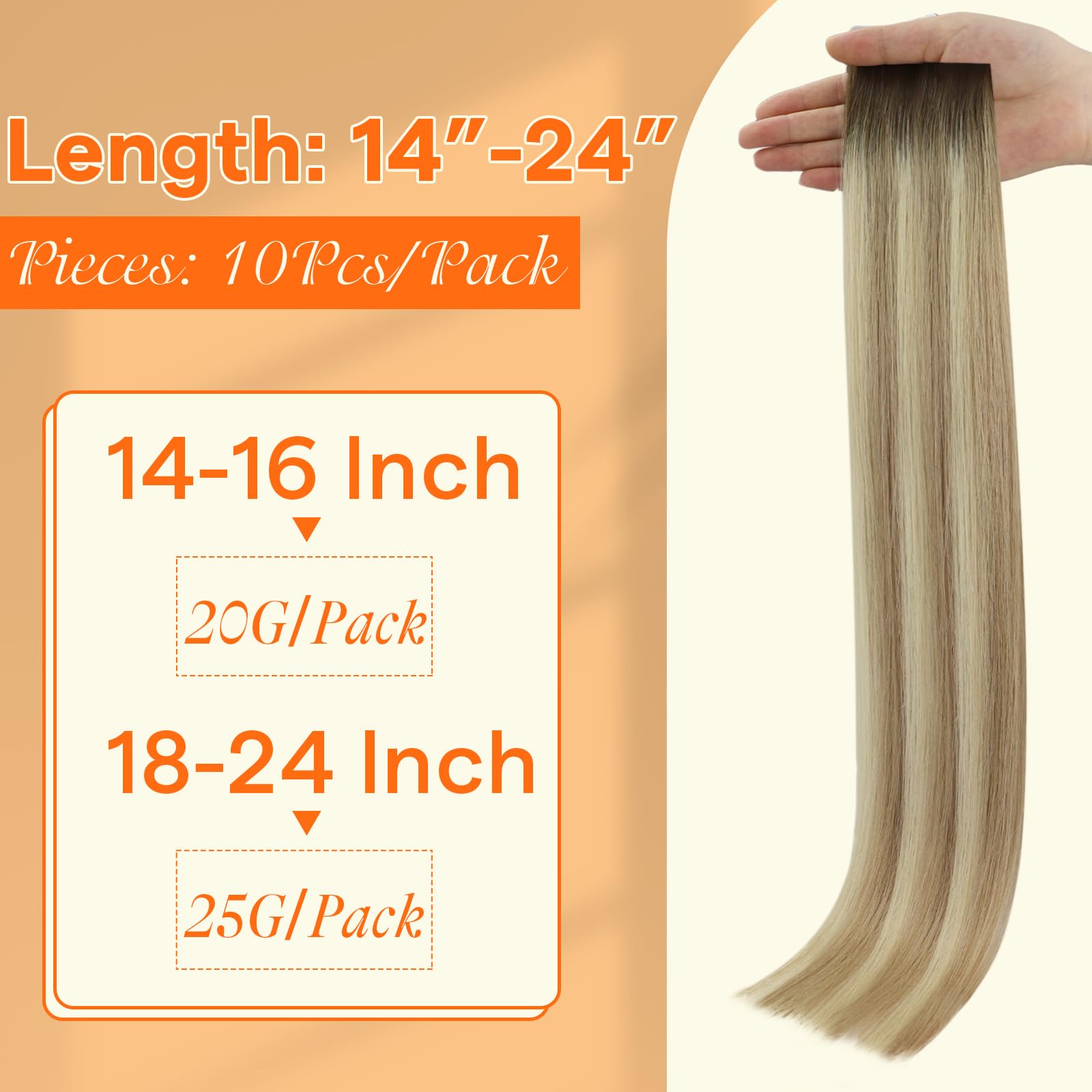 Foto 4 pulgar | Extensiones De Cabello Full Shine Injected Virgin Tape-in 24 Pulgadas 25 G - Venta Internacional.