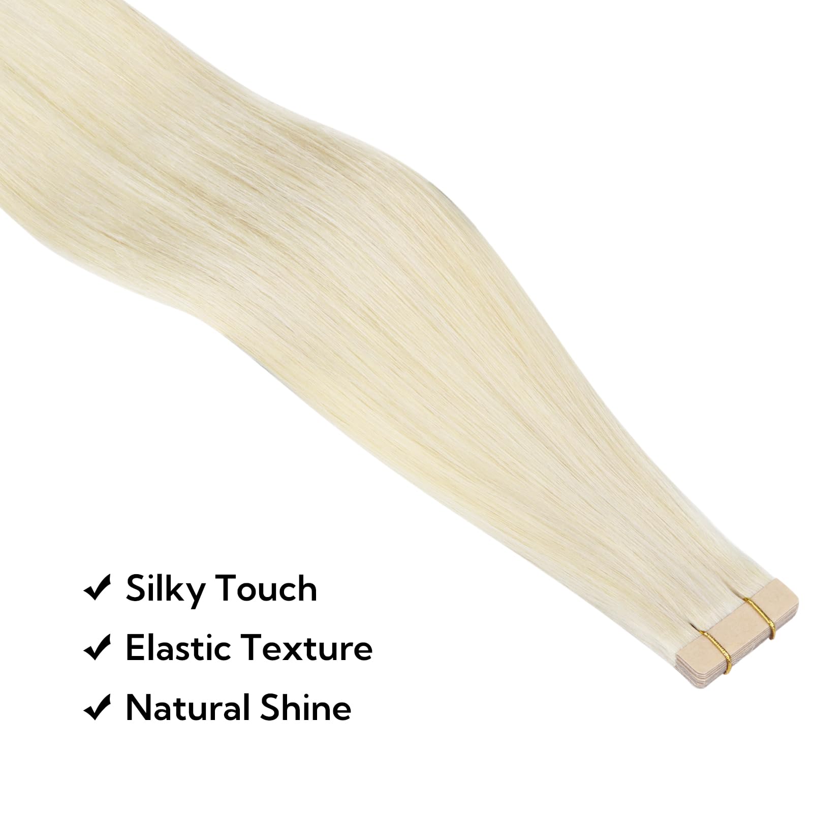 Foto 4 pulgar | Extensiones De Pelo Con Cinta Adhesiva Hotbanana, 22 Cm, 10 Unidades, Color Rubio Marfil - Venta Internacional.
