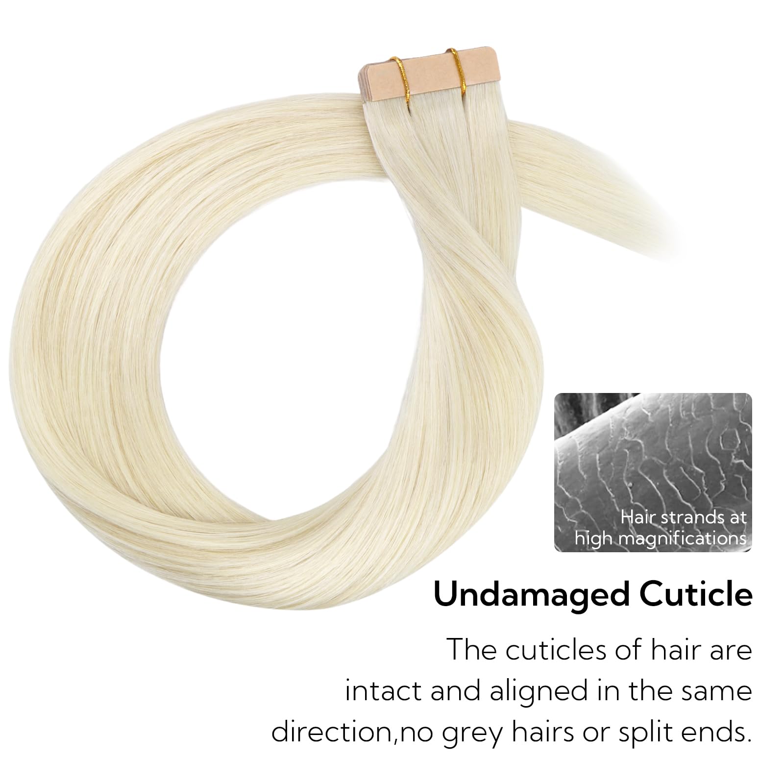 Foto 7 pulgar | Extensiones De Pelo Con Cinta Adhesiva Hotbanana, 22 Cm, 10 Unidades, Color Rubio Marfil - Venta Internacional.