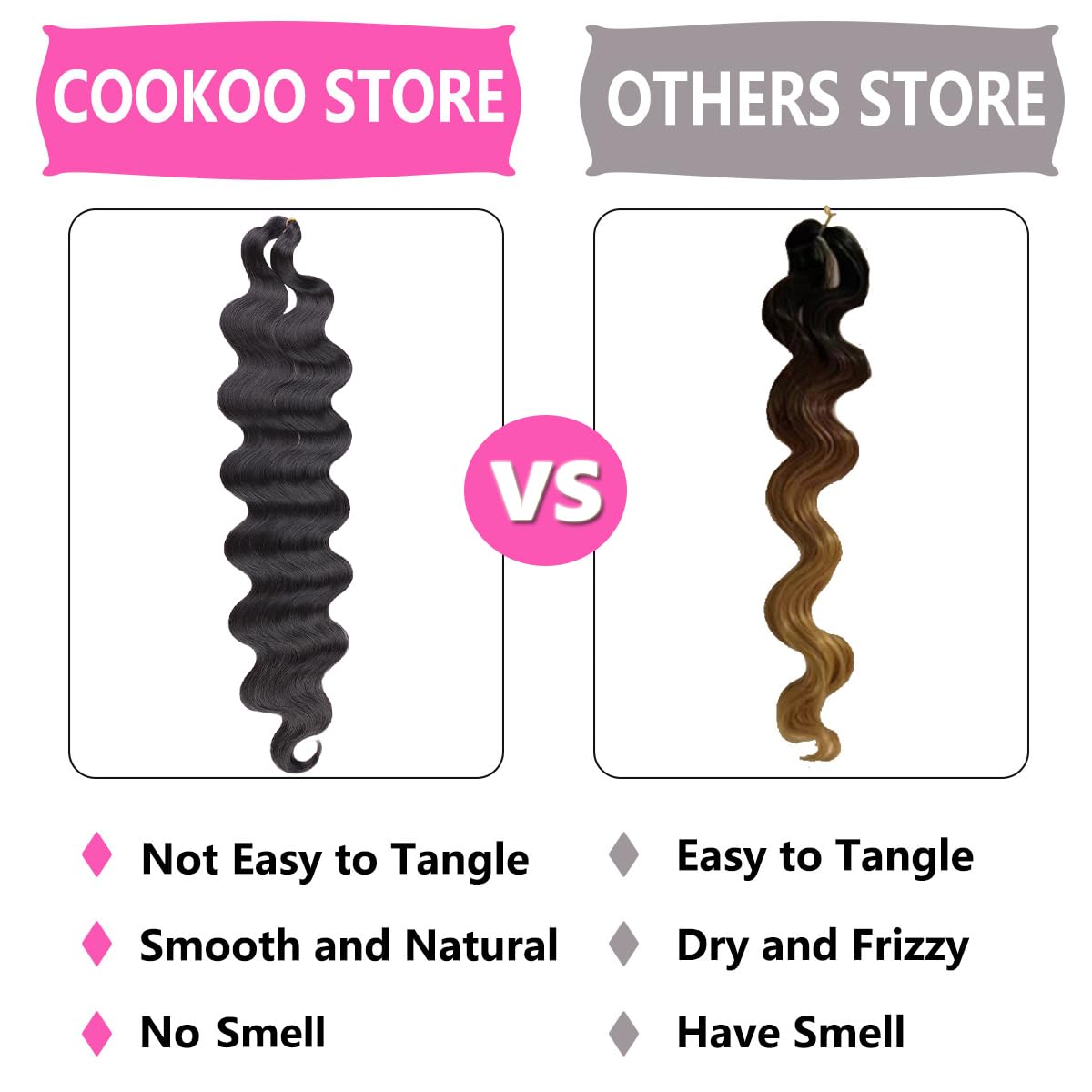 Foto 5 | Trenzado De Cabello Cookoo Body Wave, 18 Pulgadas, 9 Paquetes Sintéticos - Venta Internacional.