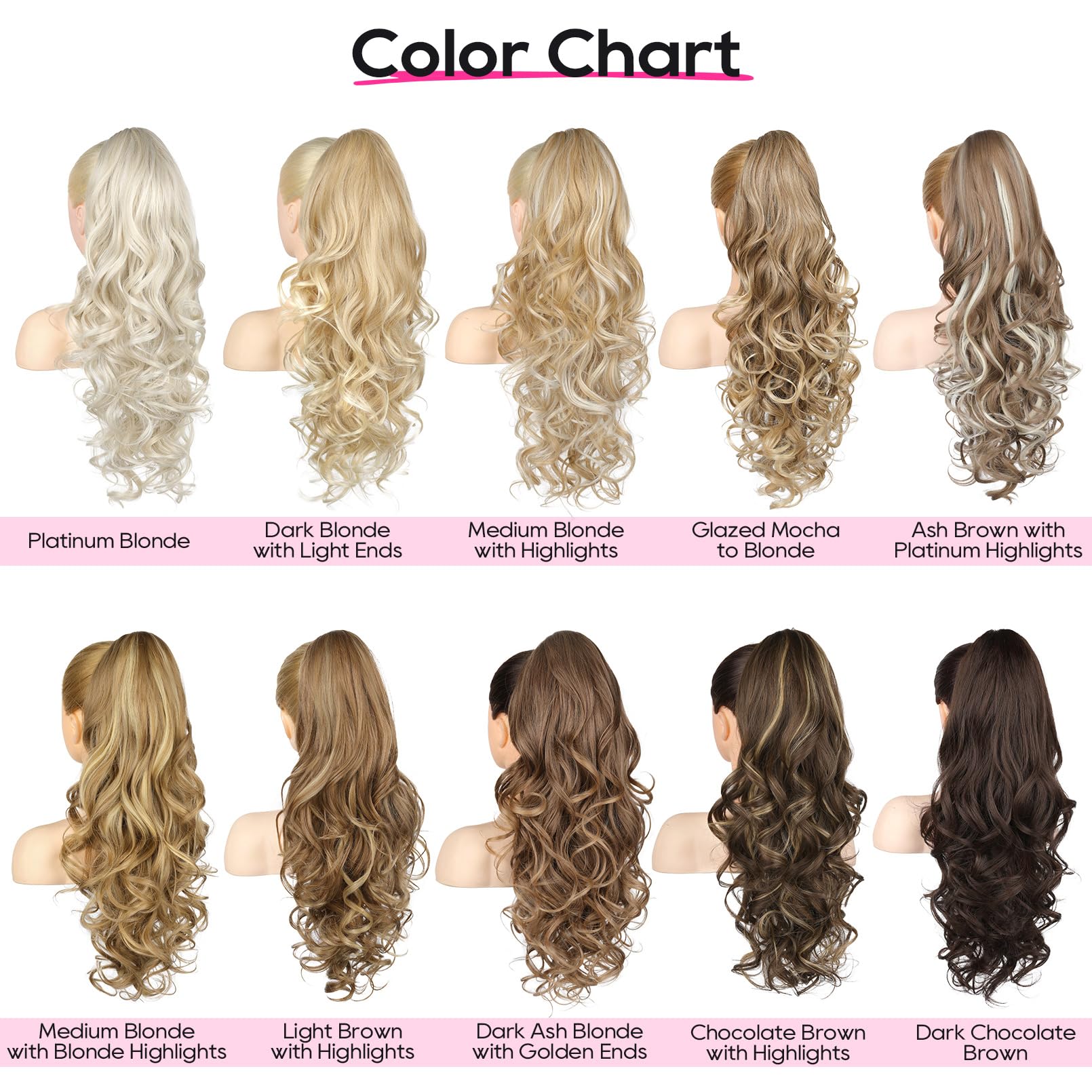Foto 8 pulgar | Extensión De Cola De Caballo Reecho De 24 Pulgadas De Largo Para Cabello Rizado Y Ondulado, Marrón - Venta Internacio