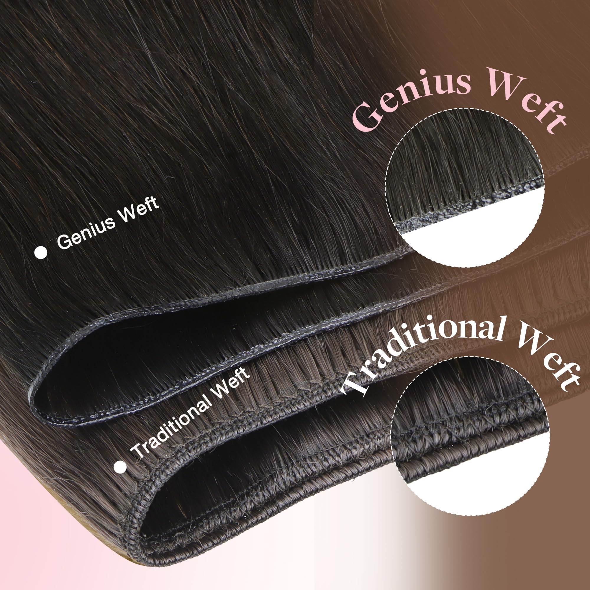 Foto 4 pulgar | Extensiones De Cabello Goo Goo Genius Weft Human Hair 1c Moca 16cm 100g - Venta Internacional.