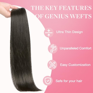 Foto 5 | Extensiones De Cabello Goo Goo Genius Weft Human Hair 1c Moca 16cm 100g - Venta Internacional.