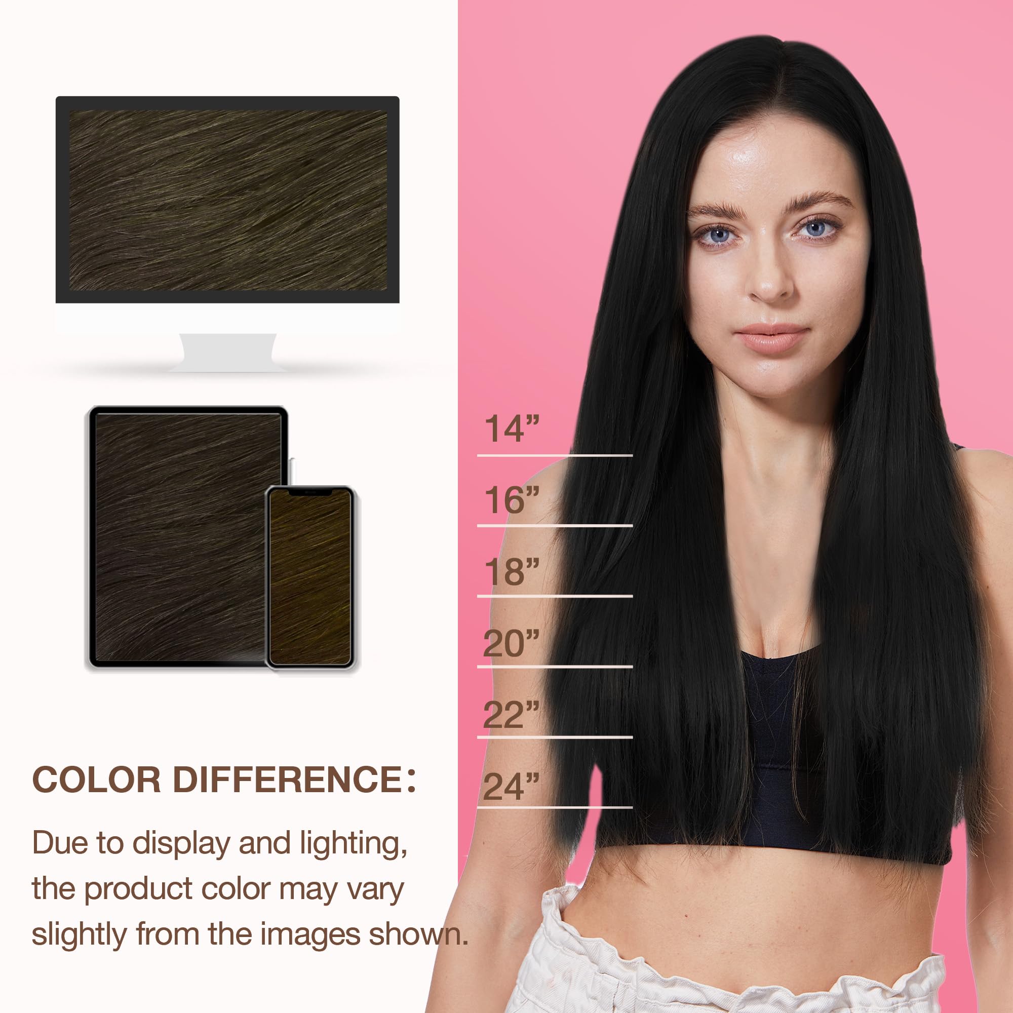 Foto 8 pulgar | Extensiones De Cabello Goo Goo Genius Weft Human Hair 1c Moca 16cm 100g - Venta Internacional.