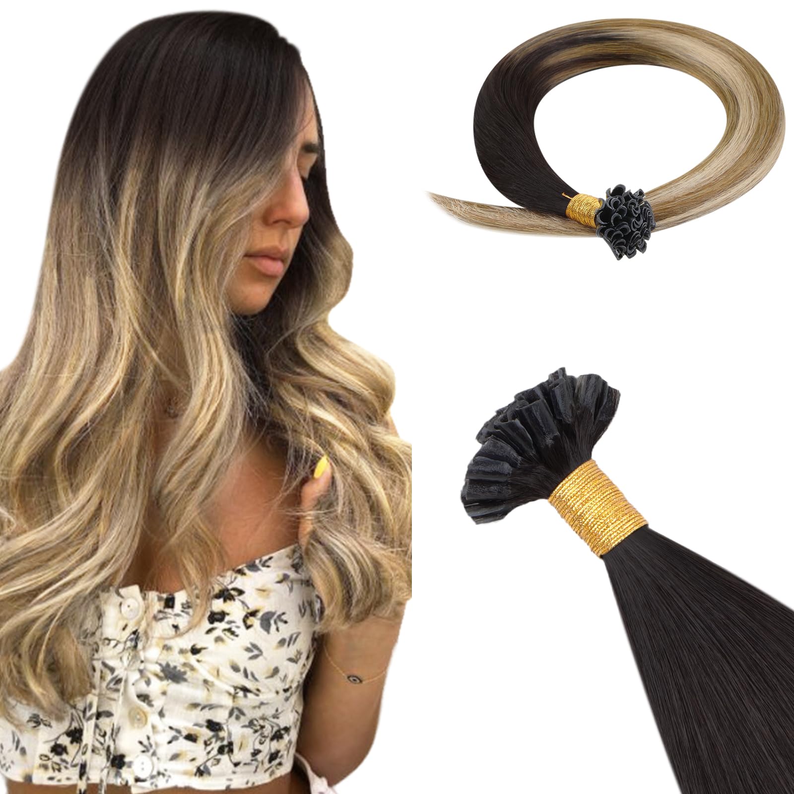 Foto 1 | Extensiones De Cabello Hotbanana Con Punta En U, 18 Cm, 50 G, Cabello Humano De Los Años 50 - Venta Internacional.