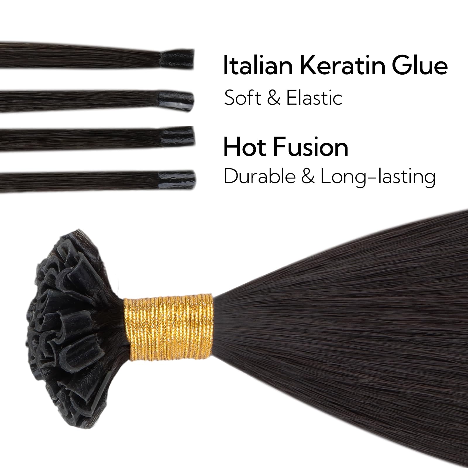 Foto 4 pulgar | Extensiones De Cabello Hotbanana Con Punta En U, 18 Cm, 50 G, Cabello Humano De Los Años 50 - Venta Internacional.
