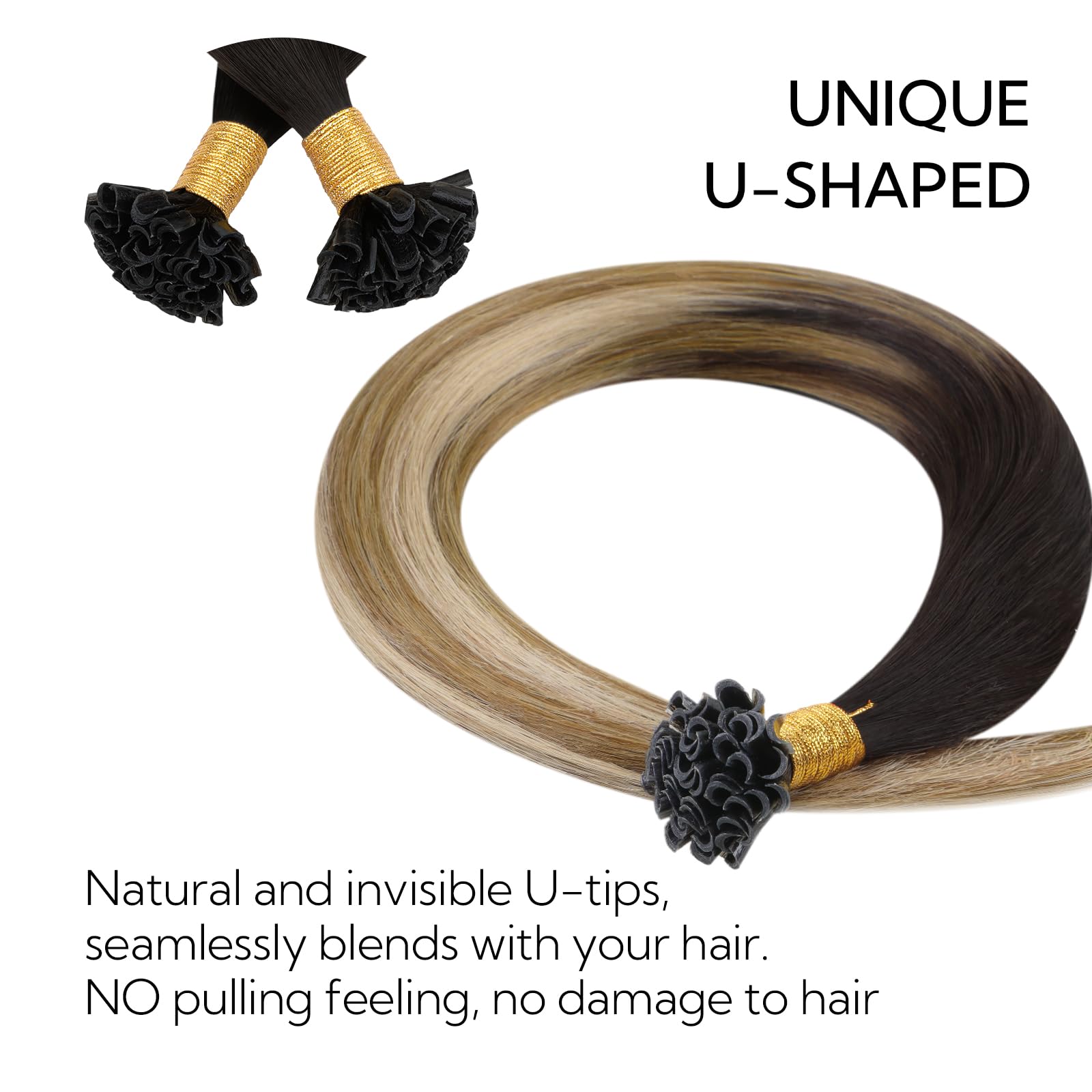 Foto 5 pulgar | Extensiones De Cabello Hotbanana Con Punta En U, 18 Cm, 50 G, Cabello Humano De Los Años 50 - Venta Internacional.