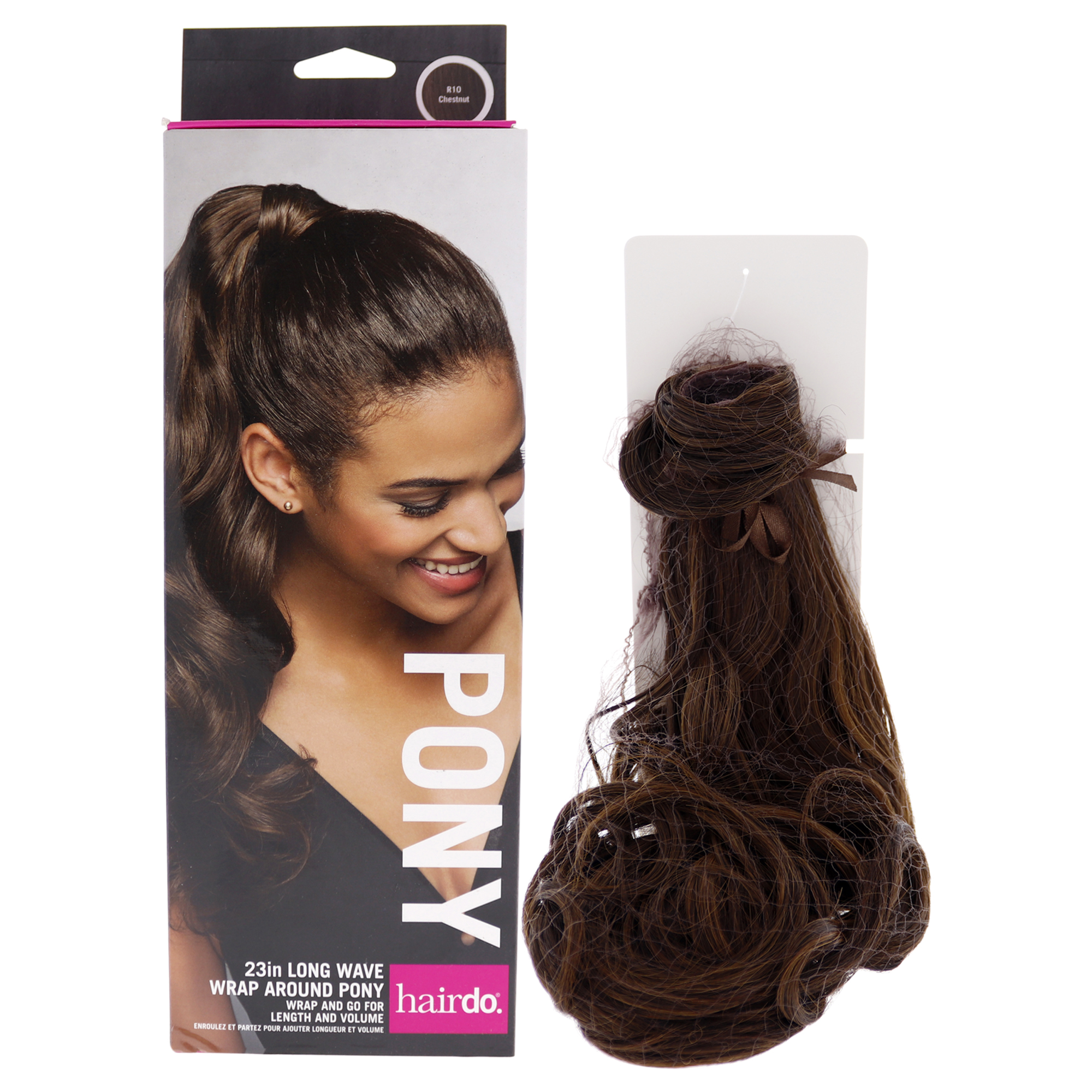 Foto 1 | Extensión De Cabello Hairdo Wave Pony R10 Castaño 58 Cm Sintético - Venta Internacional.