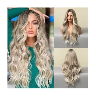 Foto 4 | Peluca de Cabello Natural Belug Rubia Ondulado