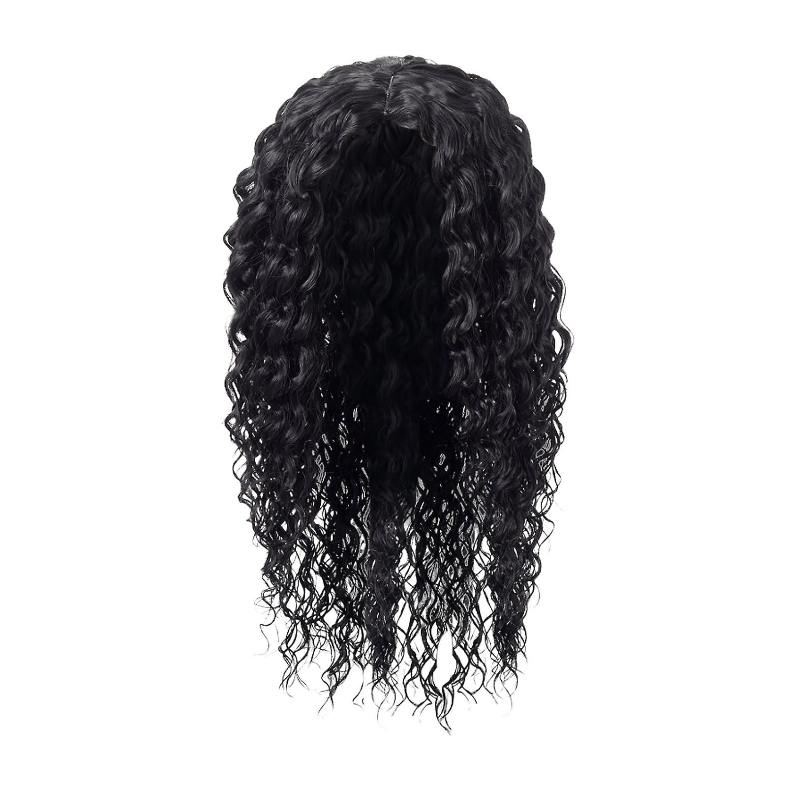 Venta Internacional - Peluca Rizada Pelo Negra Mediano $1,177