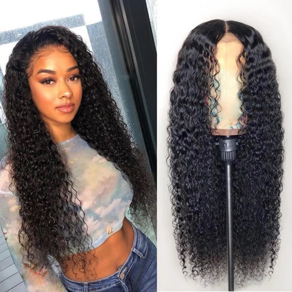 Foto 5 pulgar | Peluca De Pelo Rizado Con Raya En El Centro, Cabello Humano  - Venta Internacional.