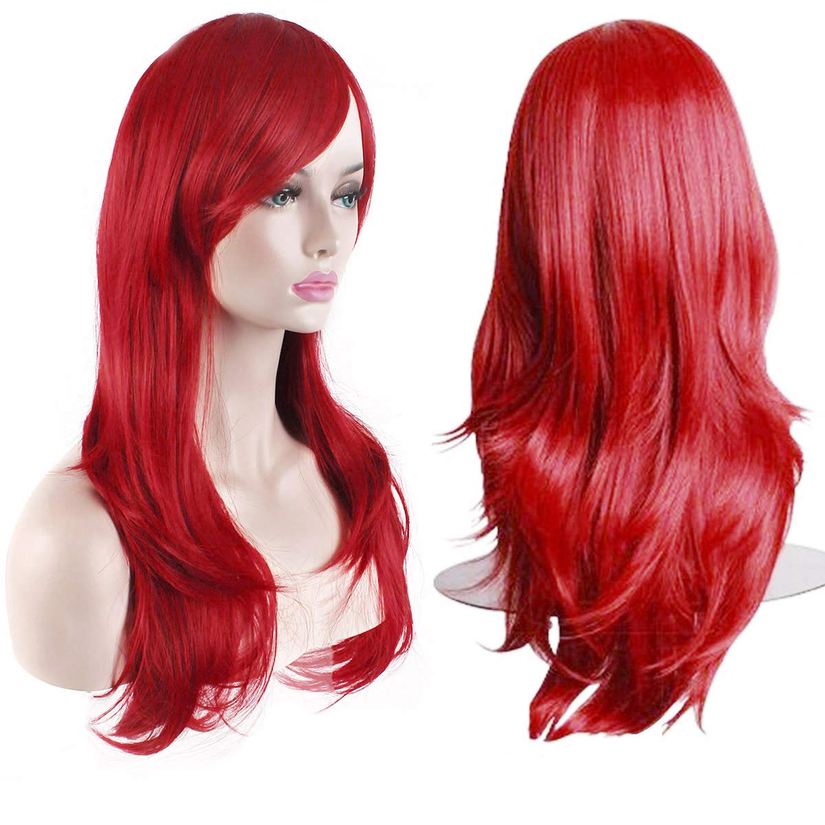 Peluca Akstore Fashion De 70 Cm De Largo, Pelo Rizado Y Ondulado, Para Cosplay, Color Rojo - Venta Internacional. $532