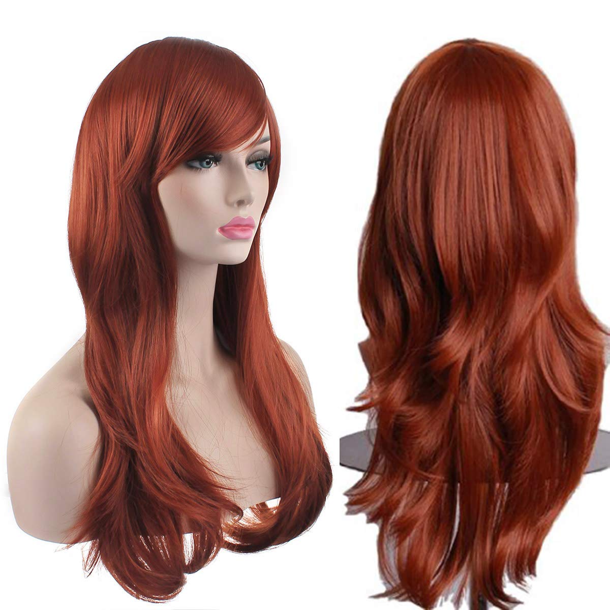 Foto 1 | Peluca Akstore Para Mujer, Resistente Al Calor, 70 Cm De Largo, Cabello Castaño Rizado - Venta Internacional.