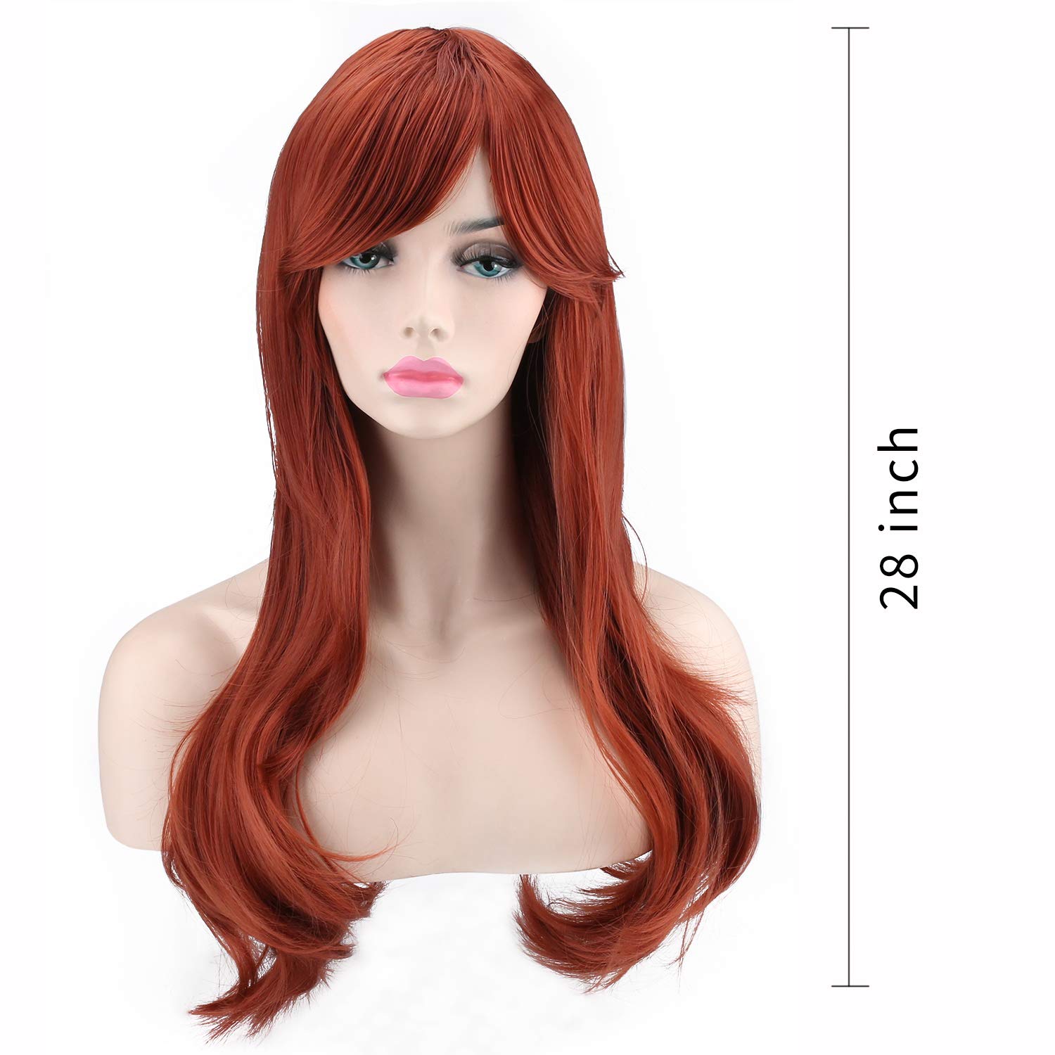 Foto 3 pulgar | Peluca Akstore Para Mujer, Resistente Al Calor, 70 Cm De Largo, Cabello Castaño Rizado - Venta Internacional.