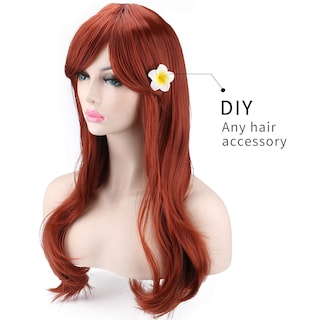 Foto 3 | Peluca Akstore Para Mujer, Resistente Al Calor, 70 Cm De Largo, Cabello Castaño Rizado - Venta Internacional.