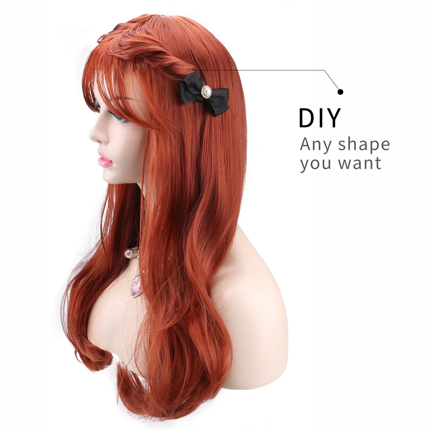 Foto 5 pulgar | Peluca Akstore Para Mujer, Resistente Al Calor, 70 Cm De Largo, Cabello Castaño Rizado - Venta Internacional.