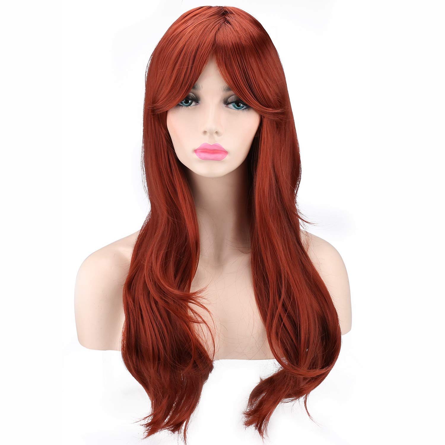 Foto 6 | Peluca Akstore Para Mujer, Resistente Al Calor, 70 Cm De Largo, Cabello Castaño Rizado - Venta Internacional.