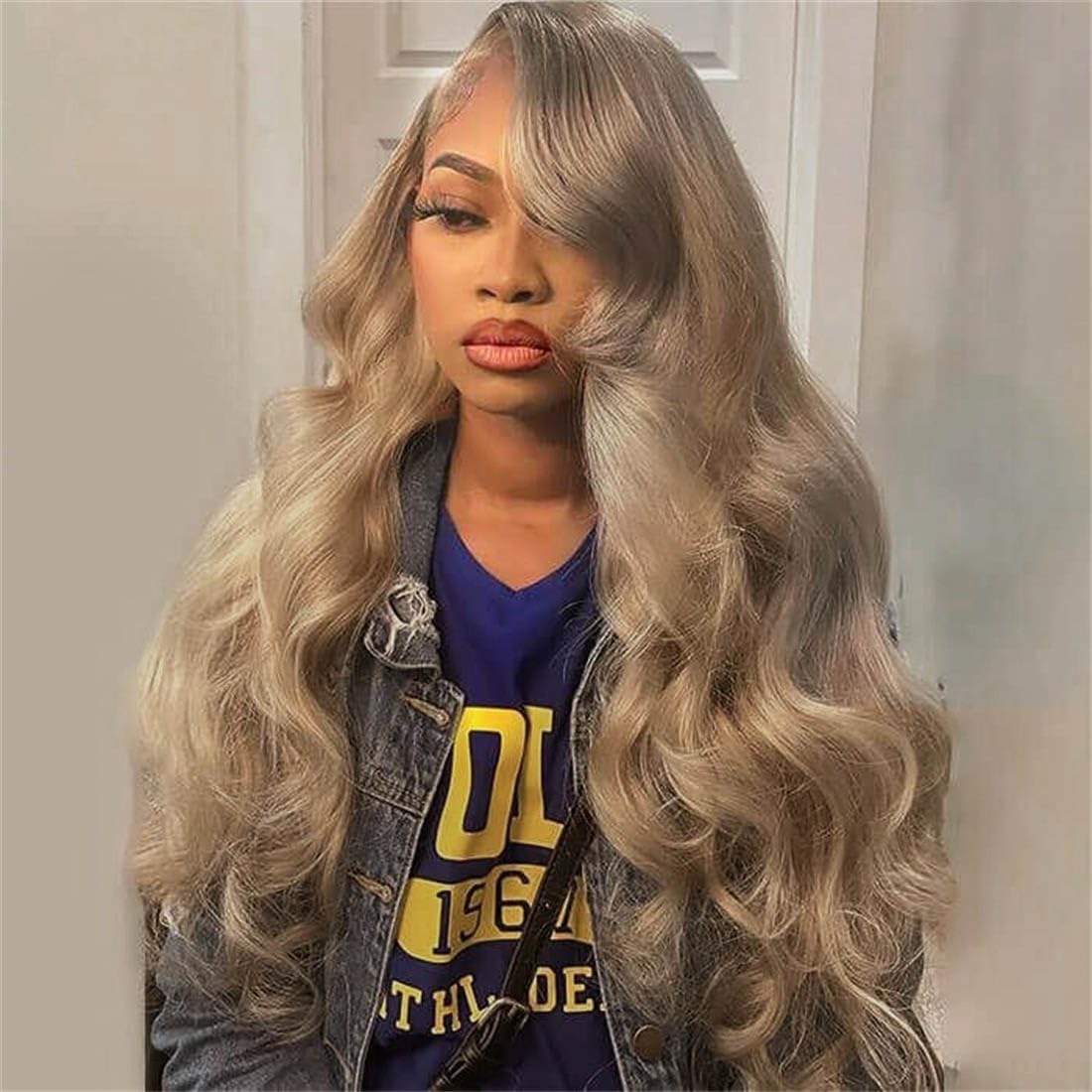 Foto 1 | Peluca Rina, Té Con Leche, Rubio Ceniza, 100% Cabello Humano, 70 Cm, 200% De Densidad - Venta Internacional.