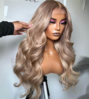 Foto 2 | Peluca Rina, Té Con Leche, Rubio Ceniza, 100% Cabello Humano, 70 Cm, 200% De Densidad - Venta Internacional.