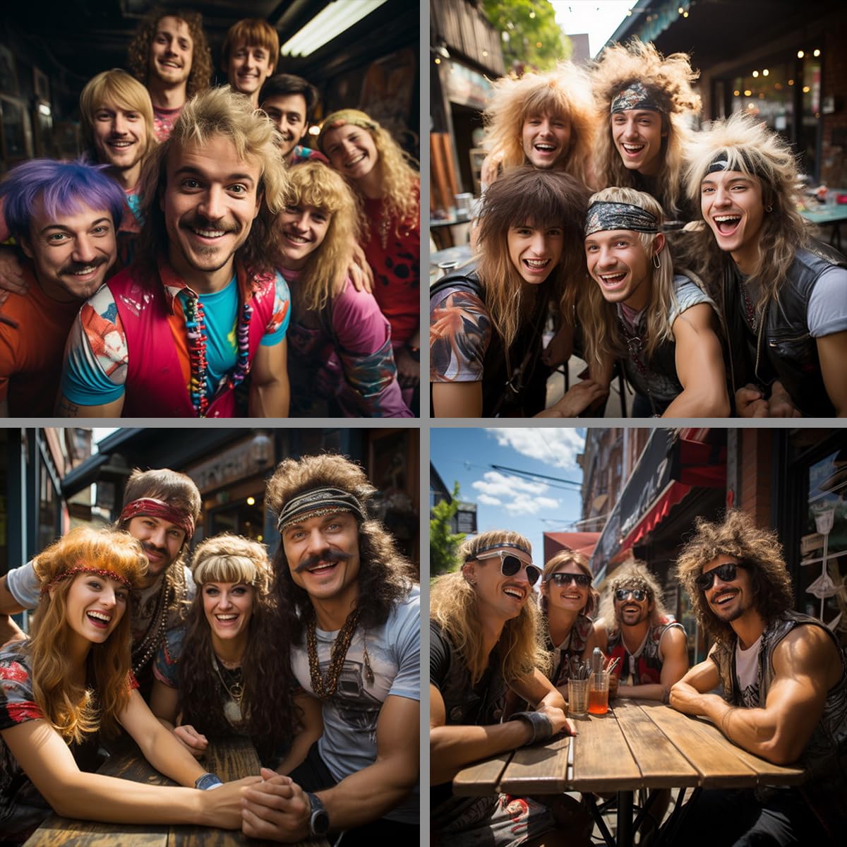 Foto 3 | Peluca Divertida Para Adultos Con Forma De Salmonete Pop Rock Joe Dirt Style Rubia - Venta Internacional.