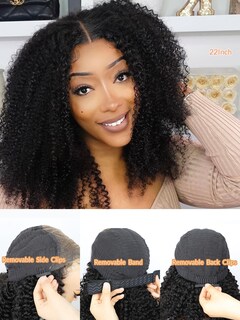 Foto 4 | Peluca Domiso Max Part, 10 X 7 Pulgadas, Pelo Humano Rizado, Afro Rizado, 18 Pulgadas - Venta Internacional.