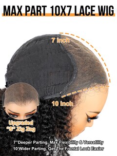 Foto 6 | Peluca Domiso Max Part, 10 X 7 Pulgadas, Pelo Humano Rizado, Afro Rizado, 18 Pulgadas - Venta Internacional.