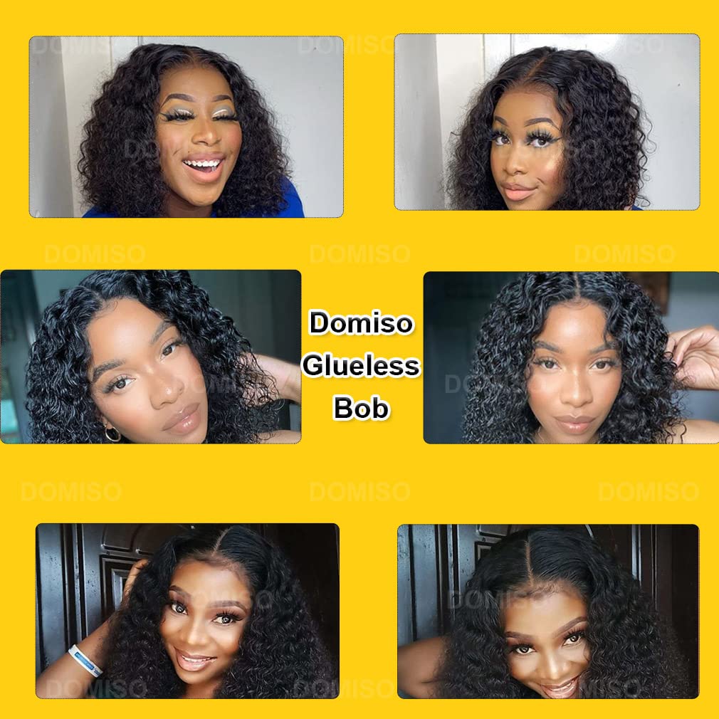 Foto 5 pulgar | Peluca Domiso Deep Wave Bob, 35 Cm, Cabello Humano Con Encaje En La Parte Delantera, 14 Pulgadas - Venta Internacional.
