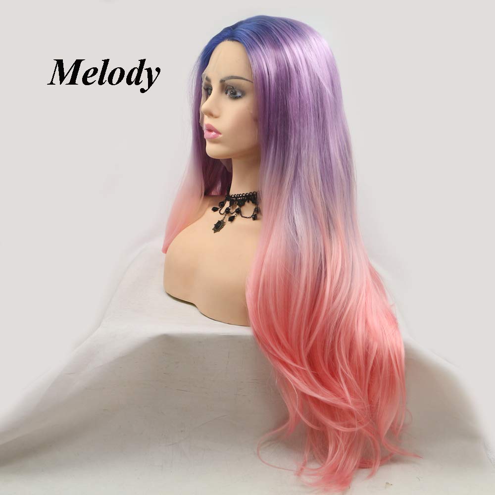 Foto 4 pulgar | Peluca Sintética Melody Purple Pink Ombre para Mujer - Venta Internacional
