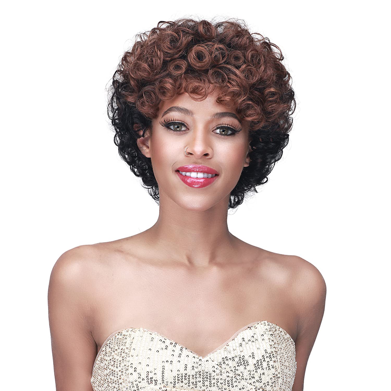 Foto 1 | Peluca Bobbi Boss Medifresh Mh1223 Trébol De Cabello Humano Rizado - Venta Internacional.