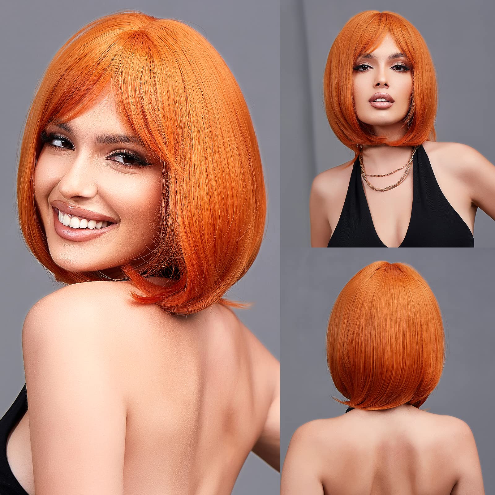Foto 1 | Peluca Emmor Orange Bob Con Flequillo 14 Para Mujer Sintética - Venta Internacional.