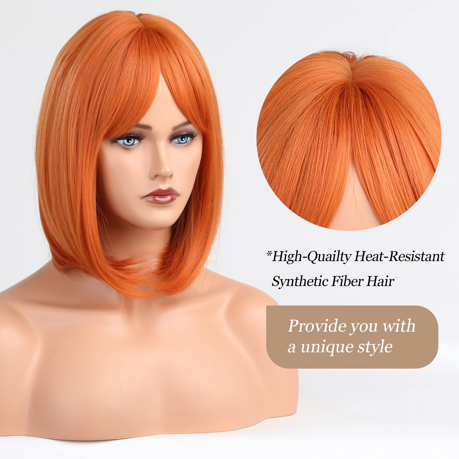 Foto 5 pulgar | Peluca Emmor Orange Bob Con Flequillo 14 Para Mujer Sintética - Venta Internacional.
