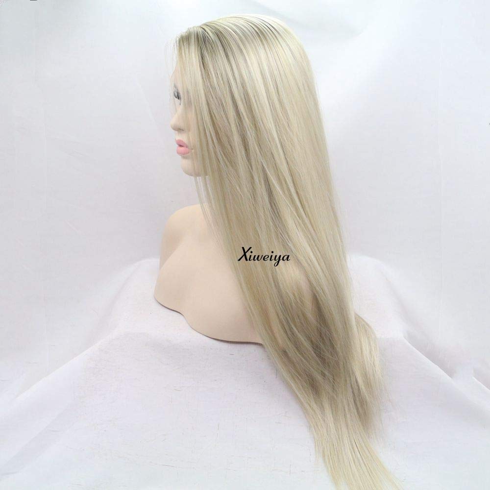 Foto 5 | Peluca Sintética Xiweiya, Larga, Recta, Degradada, Rubio Claro, 60 Cm - Venta Internacional.