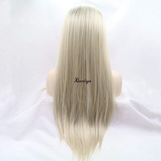 Foto 6 | Peluca Sintética Xiweiya, Larga, Recta, Degradada, Rubio Claro, 60 Cm - Venta Internacional.