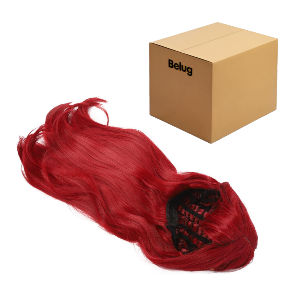 Foto 2 pulgar | Peluca Larga Con Flequillo Lacio Para Mujer Dama Cosplay, Belug Rojo