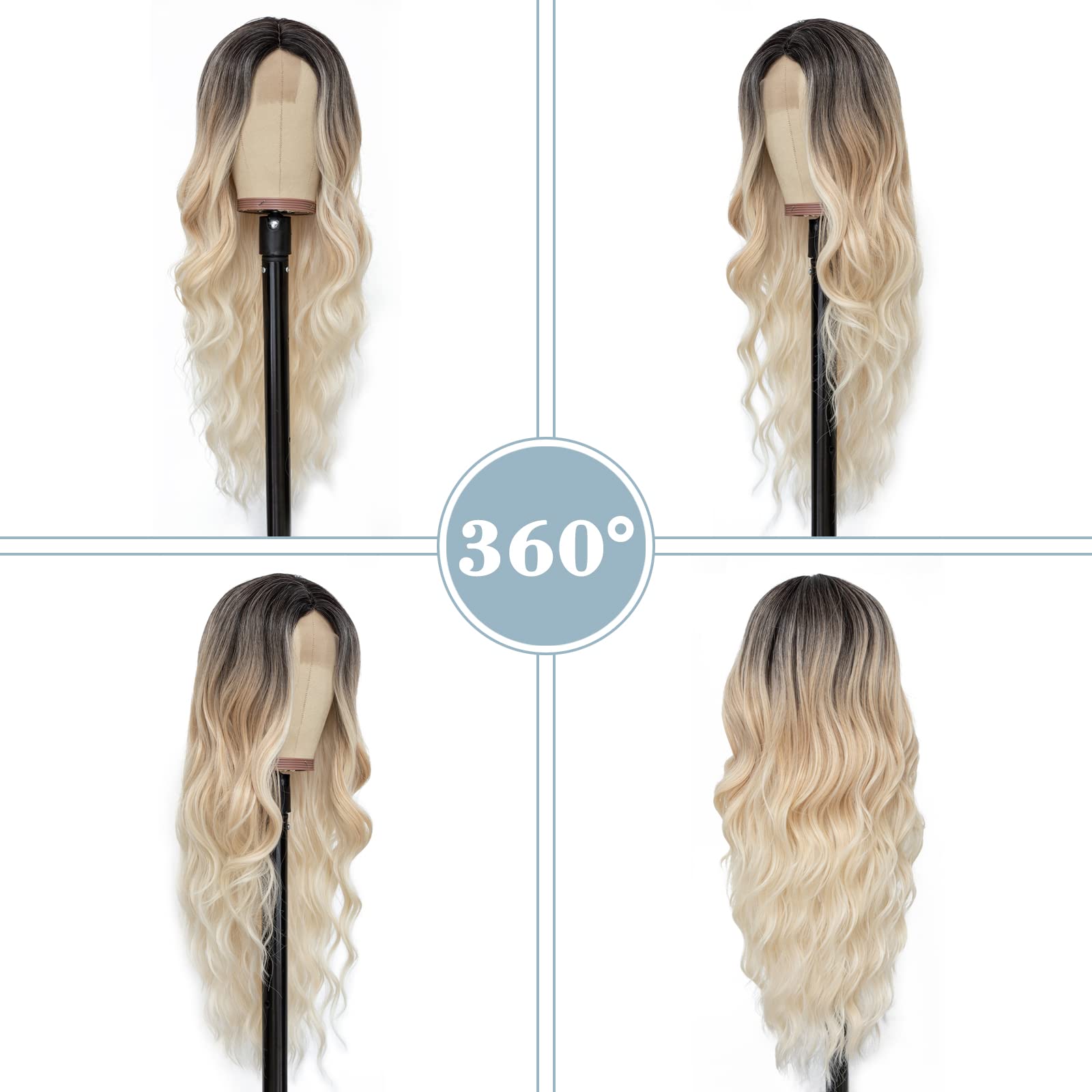 Foto 4 pulgar | Peluca Larga Nayoo, Rubia Platino, Ondulada, 66 Cm, Para Mujer - Venta Internacional.