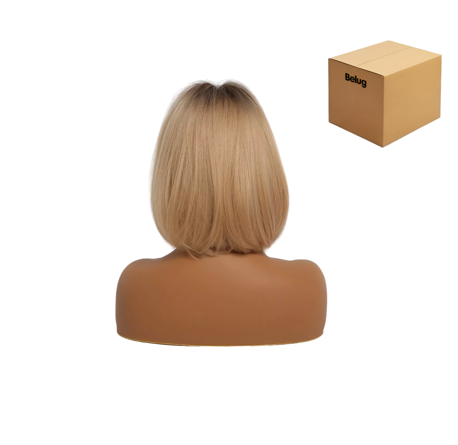 Foto 2 pulgar | Peluca Para Mujer Rubia Flequillo Natural Bob Recto Cosplay, Belug Rubio