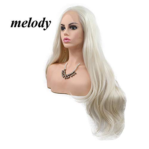 Foto 4 pulgar | Peluca Ondulada Con Encaje Sintético Melody Long Rubia 60 Cm - Venta Internacional.