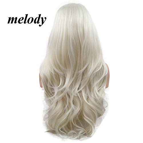 Foto 5 pulgar | Peluca Ondulada Con Encaje Sintético Melody Long Rubia 60 Cm - Venta Internacional.