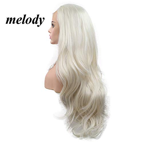 Foto 6 pulgar | Peluca Ondulada Con Encaje Sintético Melody Long Rubia 60 Cm - Venta Internacional.