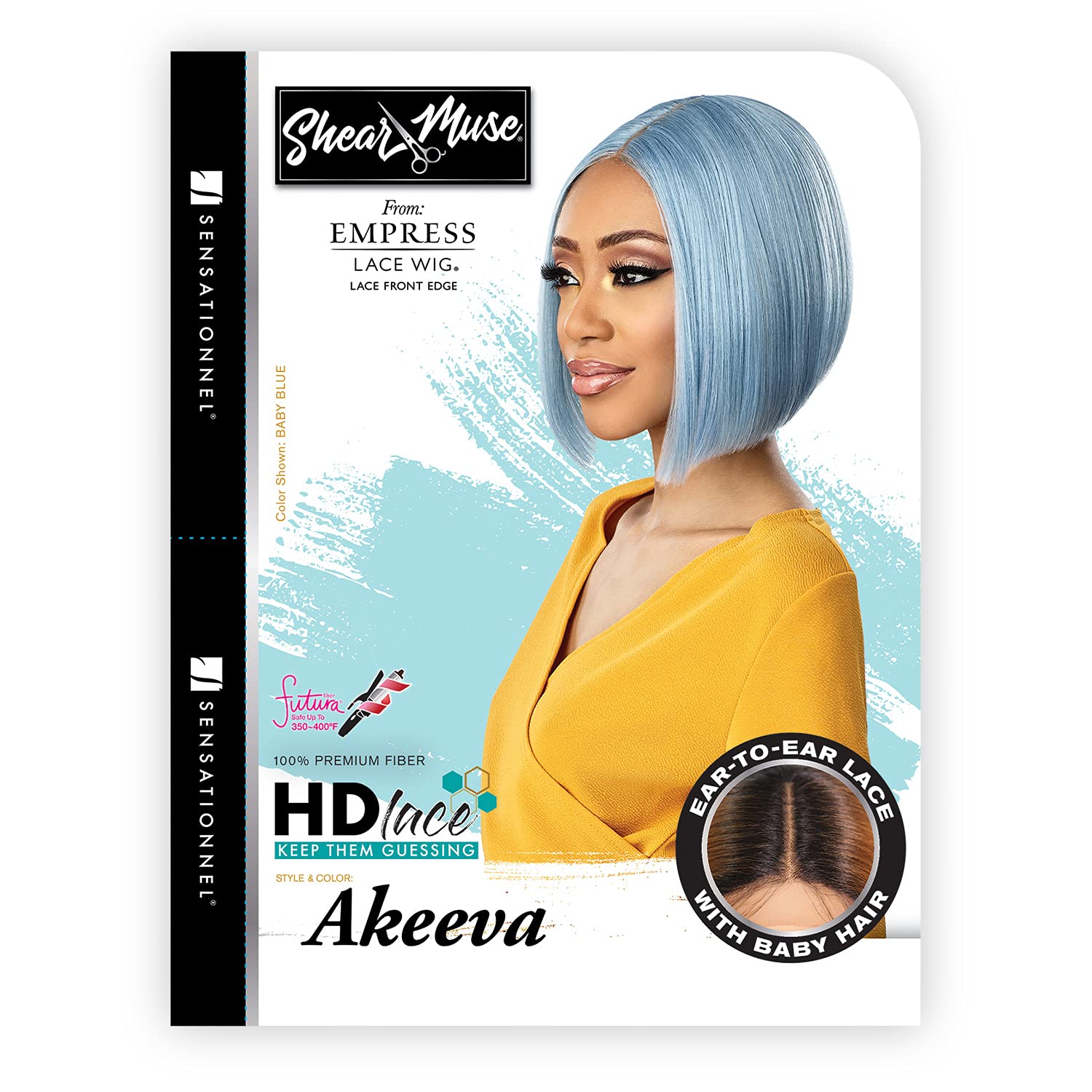 Foto 3 | Peluca Sensationnel Shear Muse Hd Lace Synthetic Akeeva Púrpura - Venta Internacional.