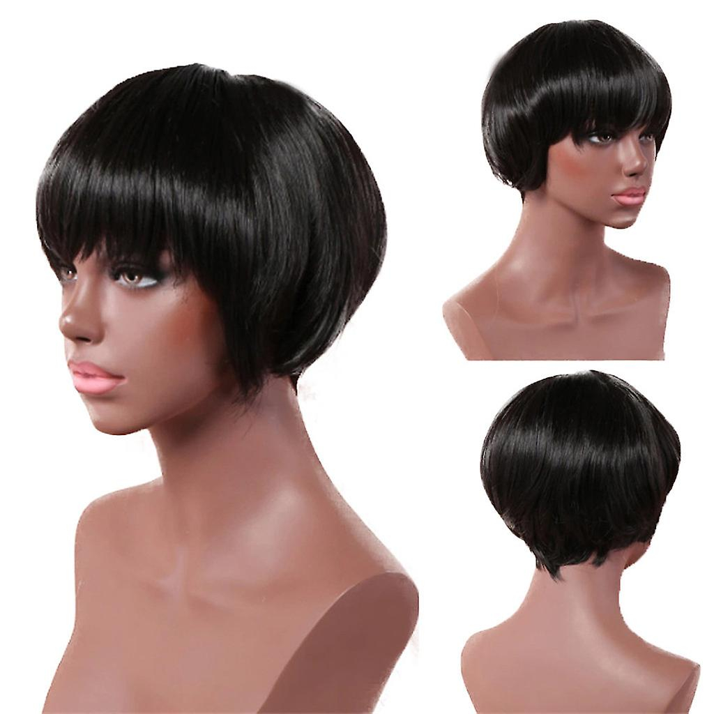 Foto 2 | Peluca Huoguo Negra Sintética Natural Larga Para Mujer - Venta Internacional.