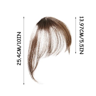Foto 4 | Peluca De Pelo Negra Natural Con Flequillo Para Mujer - Venta Internacional.