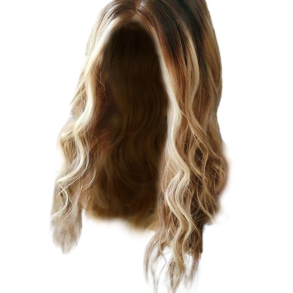Foto 2 pulgar | Peluca Huoguo Para Mujer  Rizada  Larga  Ondulada  Rubia Degradada  Sintética - Venta Internacional.