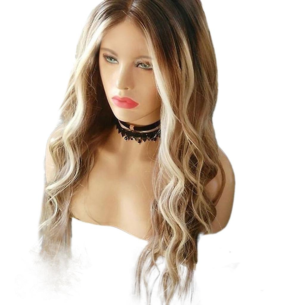 Foto 4 pulgar | Peluca Huoguo Para Mujer  Rizada  Larga  Ondulada  Rubia Degradada  Sintética - Venta Internacional.