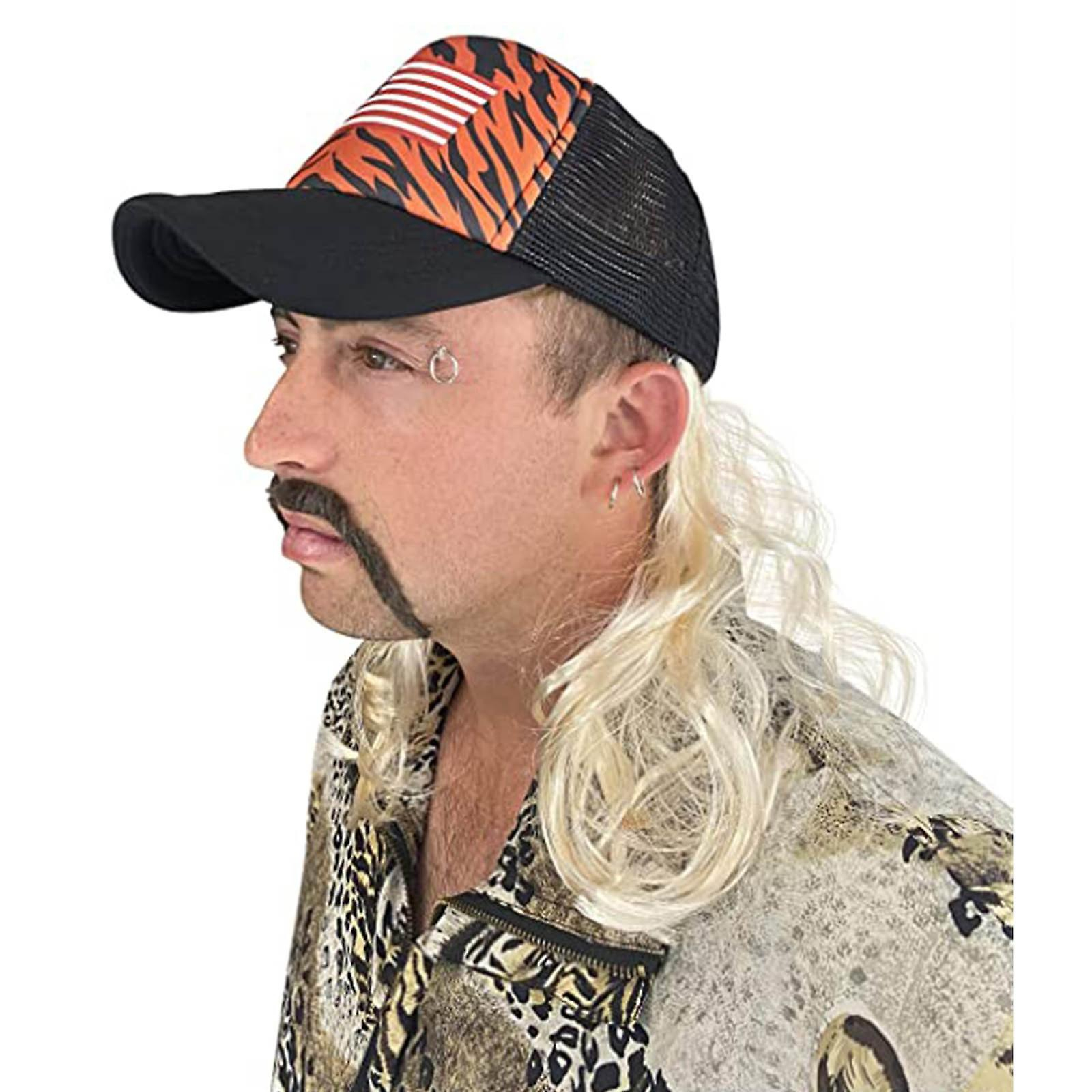 Foto 3 | Peluca Rubia Para Disfraz De Cosplay Con Clip Para Sombrero  Pendientes Y Bigote - Venta Internacional.