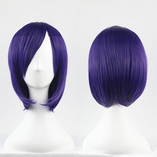 Foto 2 | Peluca Huoguo Fashion Girl Natural Recta Con Flequillo Inclinado - Venta Internacional.