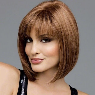 Foto 2 | Peluca De Moda Huoguo De Pelo Sintético Marrón Para Mujer - Venta Internacional.