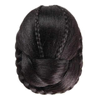 Foto 1 | Moño De Peluca Trenzado De Fibra Sintética Negra Para Niñas Adolescentes - Venta Internacional.