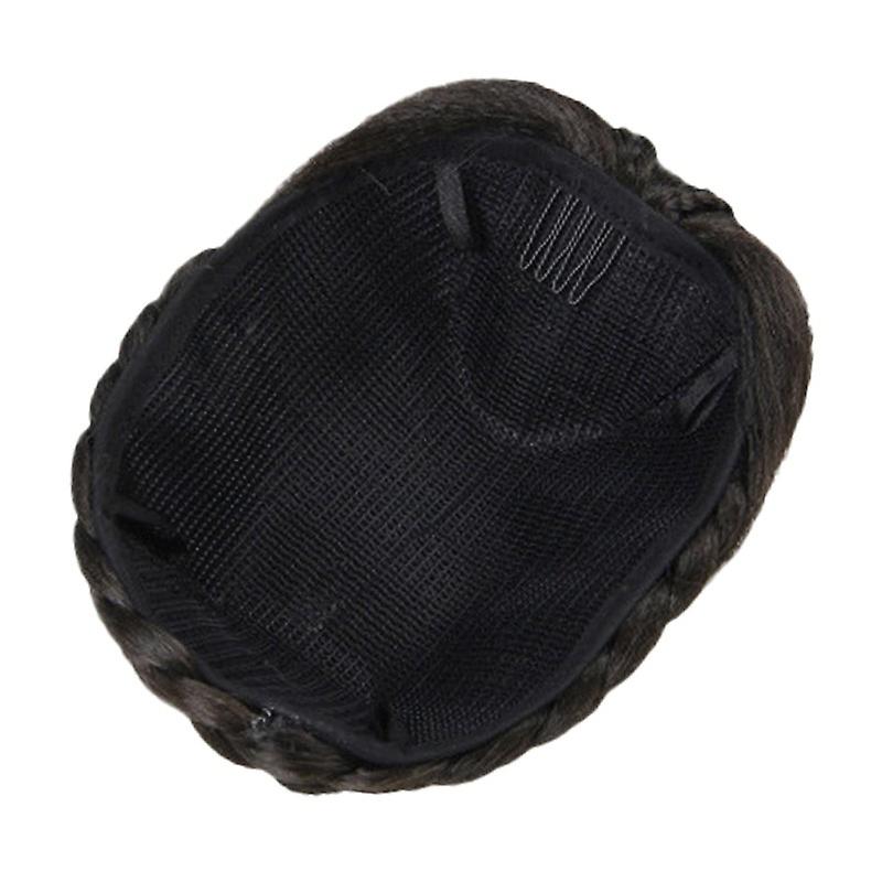 Foto 3 pulgar | Moño De Peluca Trenzado De Fibra Sintética Negra Para Niñas Adolescentes - Venta Internacional.