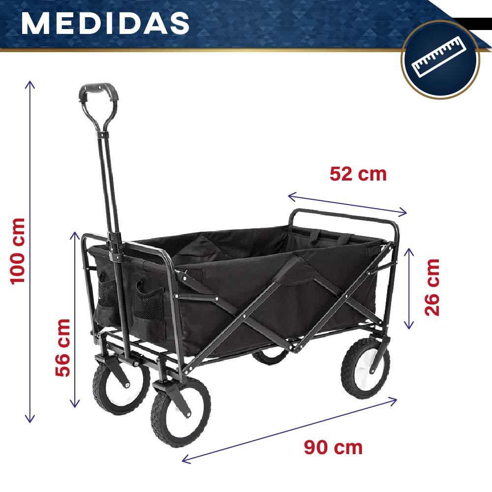 Foto 2 | Vagón Plegable Multiusos CHIC-FANTASY 5018 8 Negro